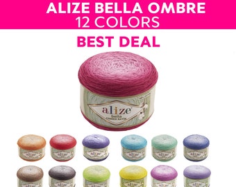 Bella Ombre Batik Cotton Yarn, Crochet and Knitting, Gradient yarn. BOBS1x