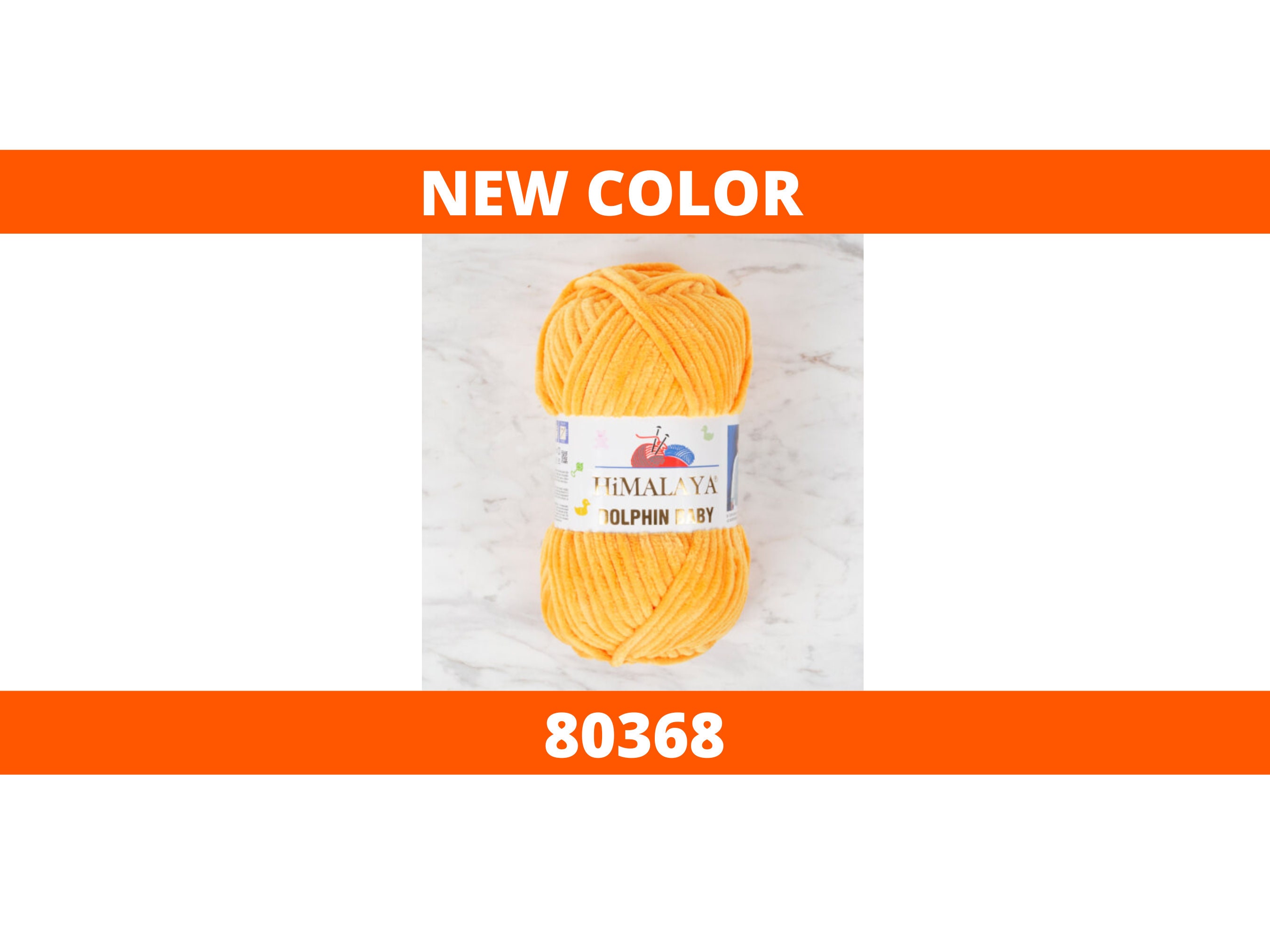 5 Skein (Pack) Himalaya Dolphin Baby Chenille Yarn, 100% Polyester, Each  Skein 100 gr (3.5 oz), 120 m (131 yd), 6 : Super Bulky, Yellow - 80302