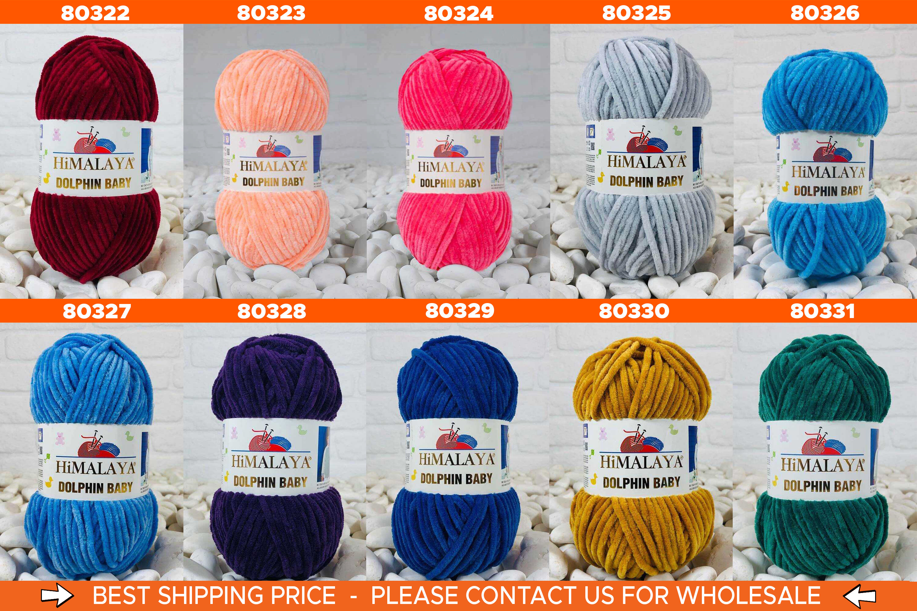 8 Skeins Himalaya Dolphin Baby, Himalaya Yarn, Baby Yarn,baby