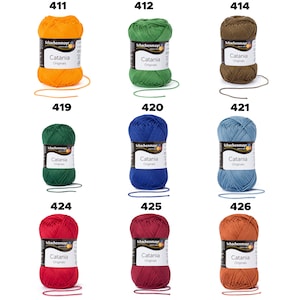 Hilo Amigurumi / Schachenmayr Catania Cotton Yarn Colors 0 250 / Hilo de algodón de ganchillo / Hilo de algodón / Hilo de algodón suave / Hilo de tejer imagen 8