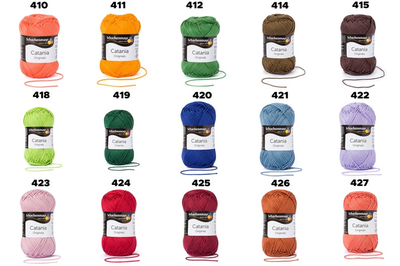 Hilo Amigurumi / Schachenmayr Catania Cotton Yarn Colors 0 250 / Hilo de algodón de ganchillo / Hilo de algodón / Hilo de algodón suave / Hilo de tejer imagen 8