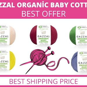 Gazzal Organic Baby Cotton | Amigurumi yarn | Crochet cotton yarn | Cotton Yarn  |  Soft cotton yarn | Knitting yarn