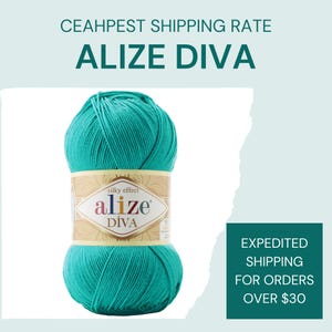 Alize Diva | Summer yarn | Acrylic yarn | Bikini yarn | Amigurumi Yarn | Crochet Yarn | 100 Gr - 380 Yard