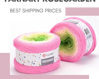 YarnArt Rosegarden / Ganchillo y tejido / Hilados degradados / Hilados de algodón / Amigorimi / Hilados de algodón suave