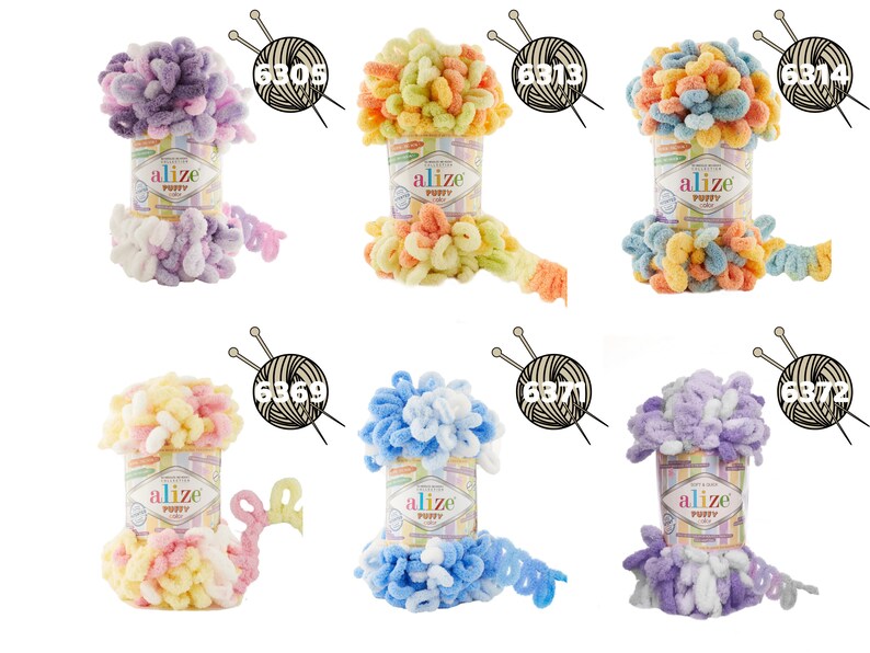 Alize Puffy Color Blanket Yarn Soft Baby Yarn Alize Yarn Etsy