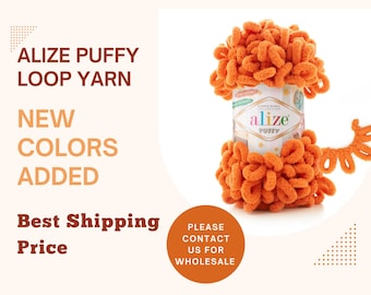 Alize Puffy | Blanket Yarn | Alize Yarn | Puffy Yarn | Soft Yarn | Hypoallergenic | Baby Yarn | Alize Loop Yarn | Chunky Yarn FRSHP6