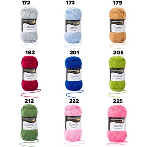 Hilo Amigurumi / Schachenmayr Catania Cotton Yarn Colors 0 250 / Hilo de algodón de ganchillo / Hilo de algodón / Hilo de algodón suave / Hilo de tejer imagen 4