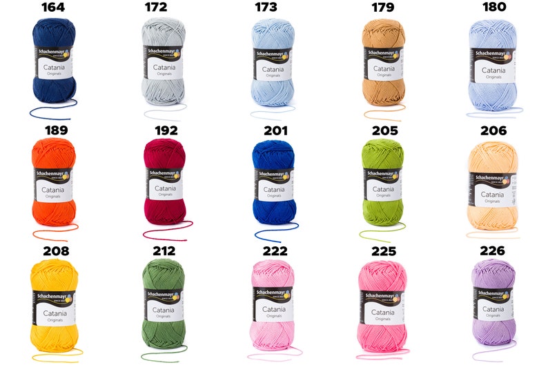Hilo Amigurumi / Schachenmayr Catania Cotton Yarn Colors 0 250 / Hilo de algodón de ganchillo / Hilo de algodón / Hilo de algodón suave / Hilo de tejer imagen 4