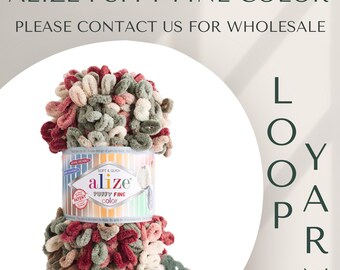 Alize Puffy Fine Color, Blanket Yarn, Soft Baby Yarn, Loop Yarn,  Velvet yarn, Ez Yarn,
