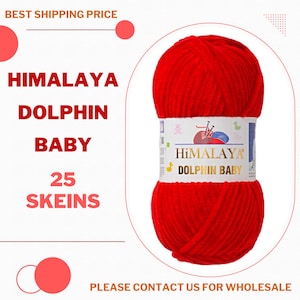 25 Stränge Himalaya Delphin Baby | Samtgarn | Plüschgarn | Strickgarn | Babydeckengarn |  Chenille Garn | Wintergarn