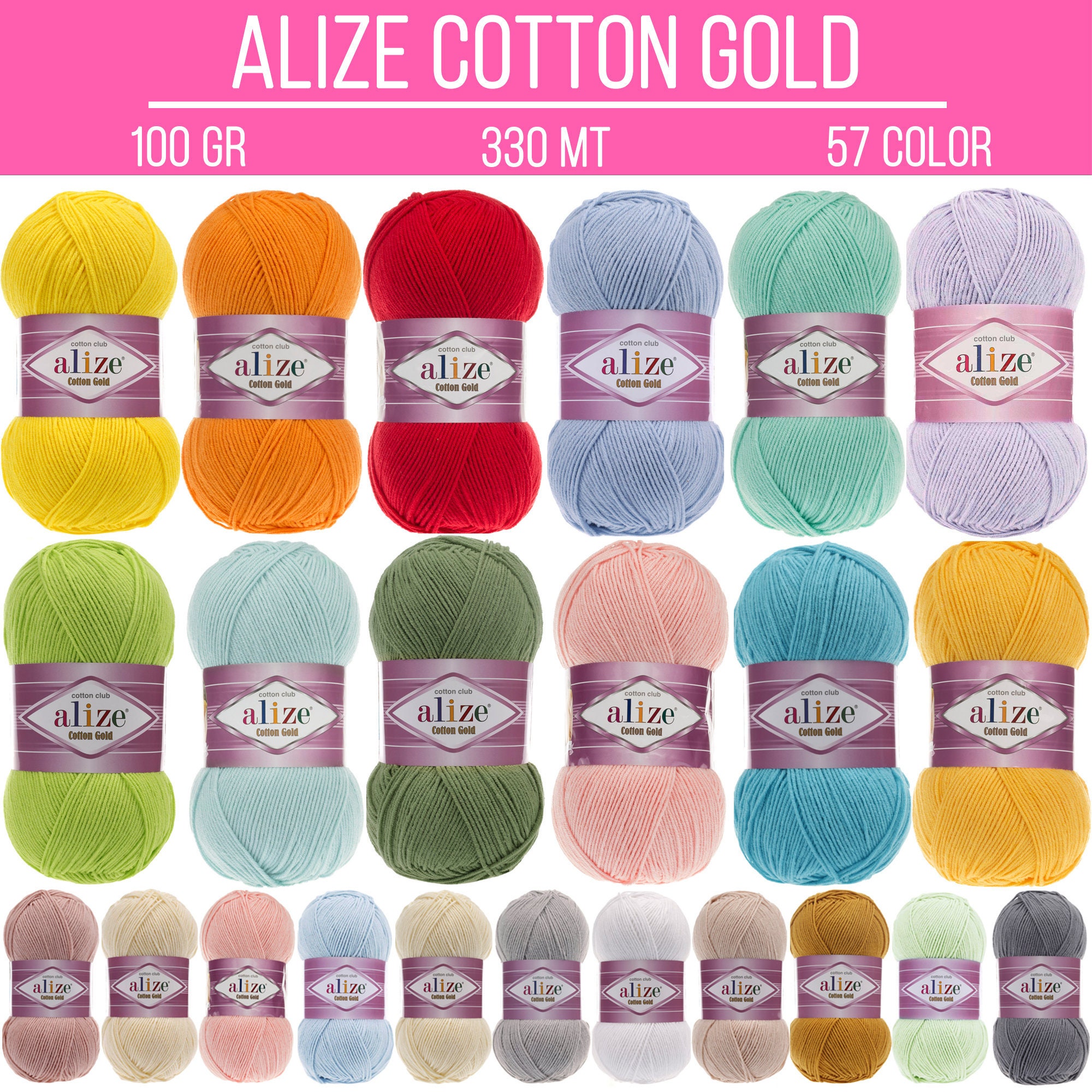 Cotton gold batik quality cotton blend yarn by Alize. Online yarn shop  Hobiyarn.