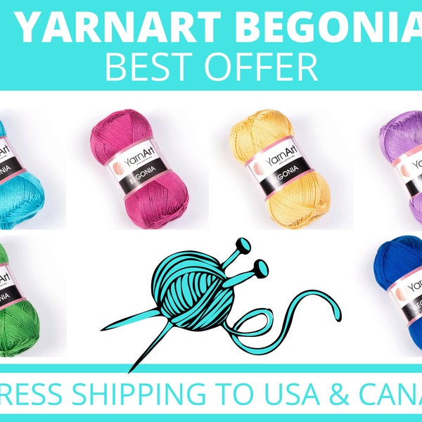 YarnArt Begonia | Amigurumi yarn | Crochet cotton yarn | Cotton Yarn  |  Soft cotton yarn | Knitting yarn