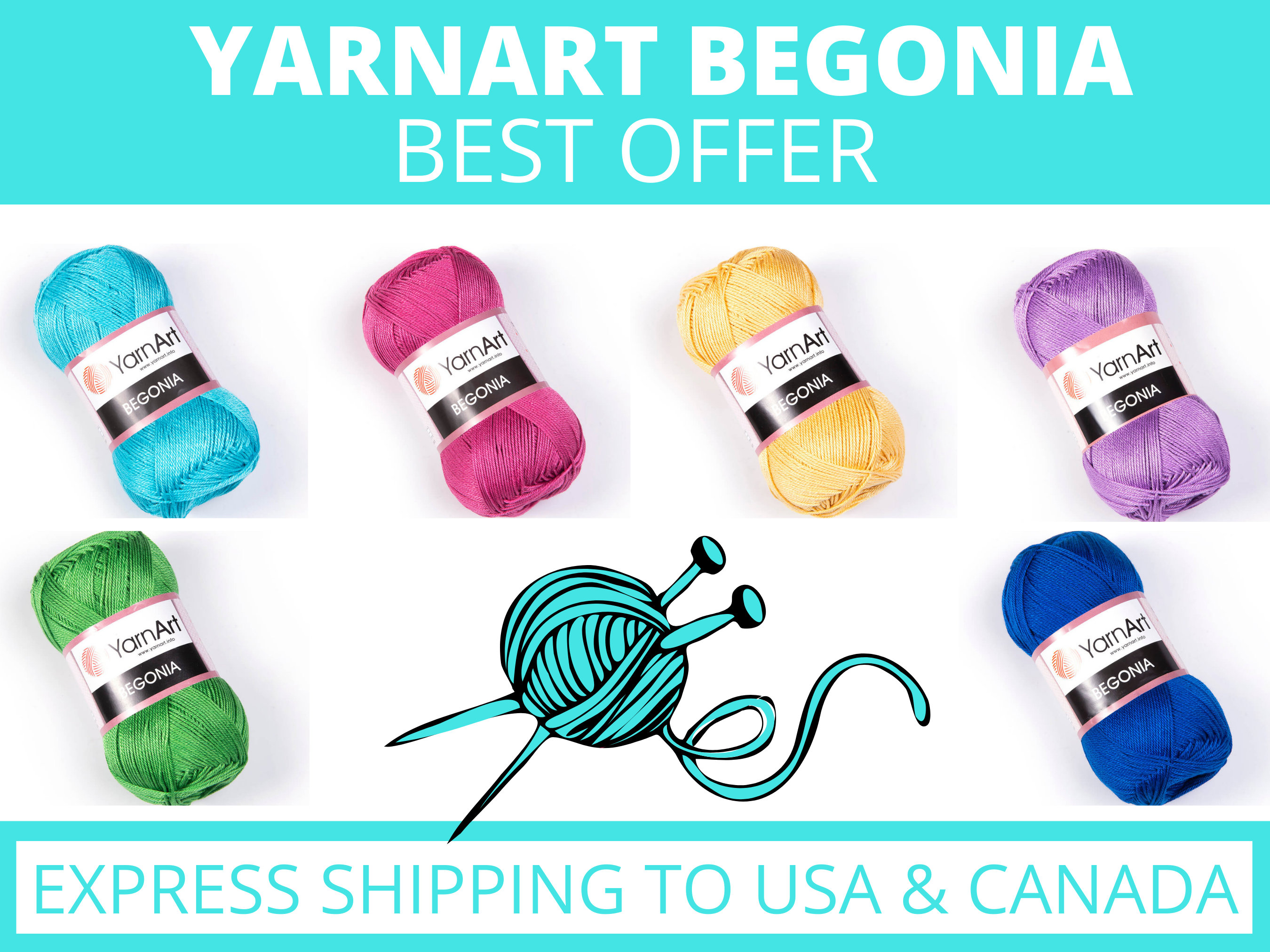 Yarnart Begonia Amigurumi Yarn Crochet Cotton Yarn - Etsy