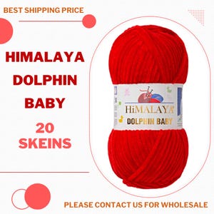 20 Stränge Himalaya Delphin Baby | Samtgarn | Plüschgarn | Strickgarn | Babydeckengarn |  Chenille Garn | Wintergarn