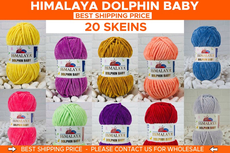 20 Skeins Himalaya Dolphin Baby Velvet Yarn Plush Yarn Etsy UK