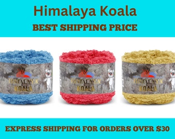 Himalaya Koala, Yarn for Sweater, Cardigan and Baby, Super Soft Plush Yarn, 3.5 oz, 109 Yards