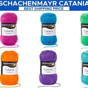 Hilo Amigurumi / Schachenmayr Catania Cotton Yarn Colors 0 250 / Hilo de algodón de ganchillo / Hilo de algodón / Hilo de algodón suave / Hilo de tejer imagen 1