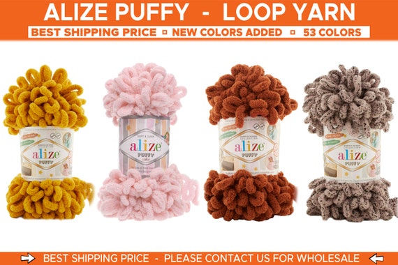 Alize Puffy Blanket Yarn Alize Yarn Puffy Yarn Soft Yarn Hypoallergenic Baby Yarn Alize Loop Yarn Chunky Yarn FRSHP6 Etsy