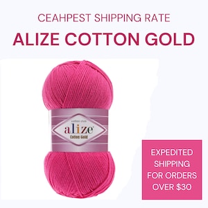 Alize Cotton Gold yarn, Mercerized cotton thread, Amigurumi yarn, Crochet cotton yarn, Knitting yarn, Alize Cotton Yarn. ACG57XA-S1