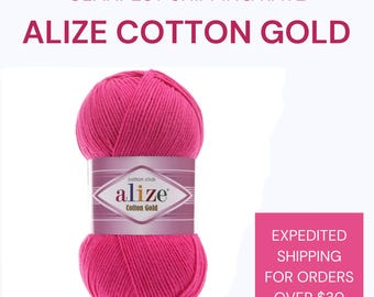 Alize Cotton Gold yarn, Mercerized cotton thread, Amigurumi yarn, Crochet cotton yarn, Knitting yarn, Alize Cotton Yarn. ACG57XA-S1