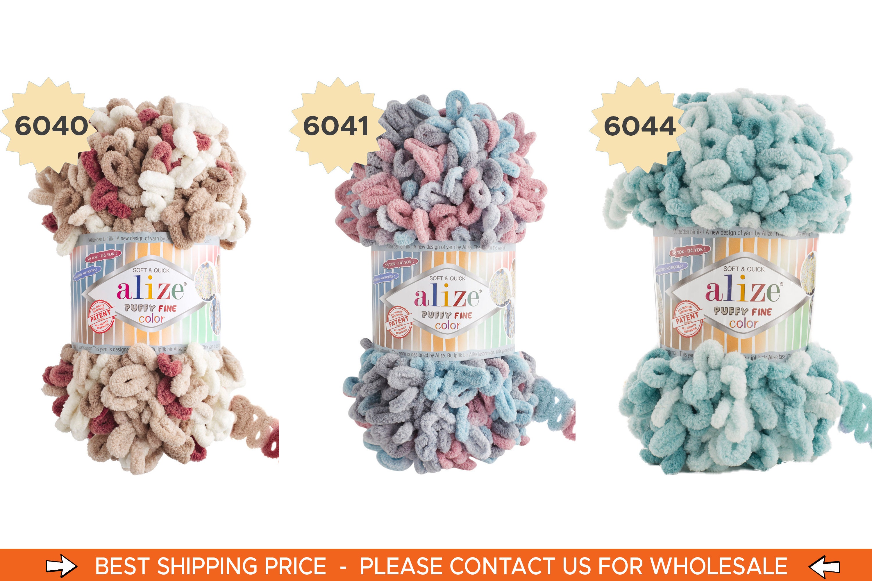 Alize Puffy Fine Color Blanket Yarn Soft Baby Yarn Loop Etsy