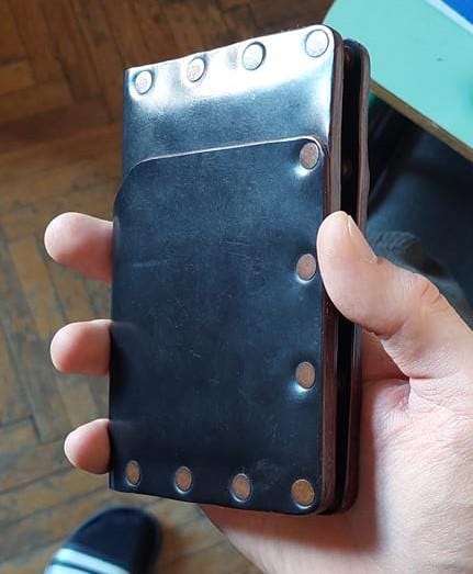 Shell Cordovan leather wallet