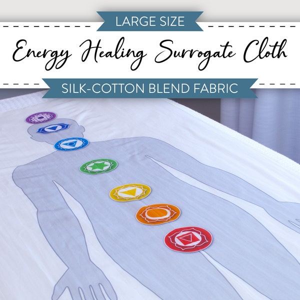 Energy Healing Surrogate Cloth For Sharing Distant Reiki | Silk-Cotton Blend | Distant Reiki Energy Healing Doll With 7 Main Chakra Symbols