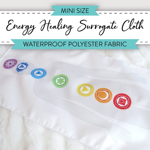 Mini Size Energy Healing Surrogate Cloth For Sharing Distant Reiki | Energy Healing Doll With 7 Main Chakra Symbols | Waterproof Polyester