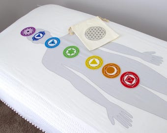 Reiki Surrogate Cloth: Silk-Cotton Energy Healing Tool with Chakra Symbols