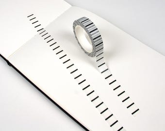 Black & White Striped Washi Tape | Skinny Minimalist Scrapbooking Tape