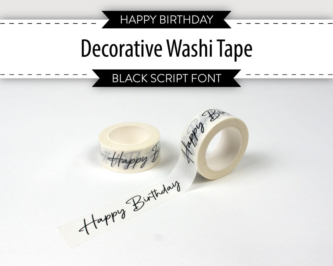 III Washi Tape Happy Birthday Rouleau De Ruban Adhésif Multicolore