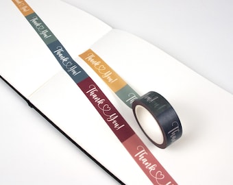 Thank You Washi Tape | Small Business Supply | Teacher Appreciation Decoration | Heart Tape