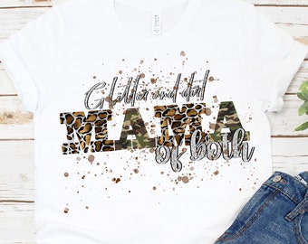 Glitter and dirt mom of both png, mama of both sublimation download, Camo leopard sublimation designs downloads mom, army shirt leopard