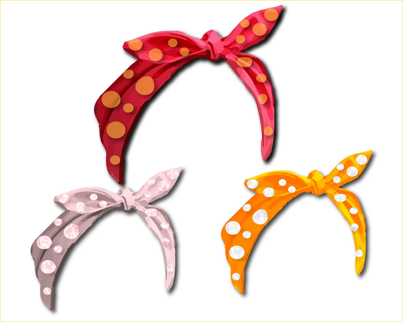 Headband Bandana Hair Accessory PNG Graphic Clip Art Design Etsy