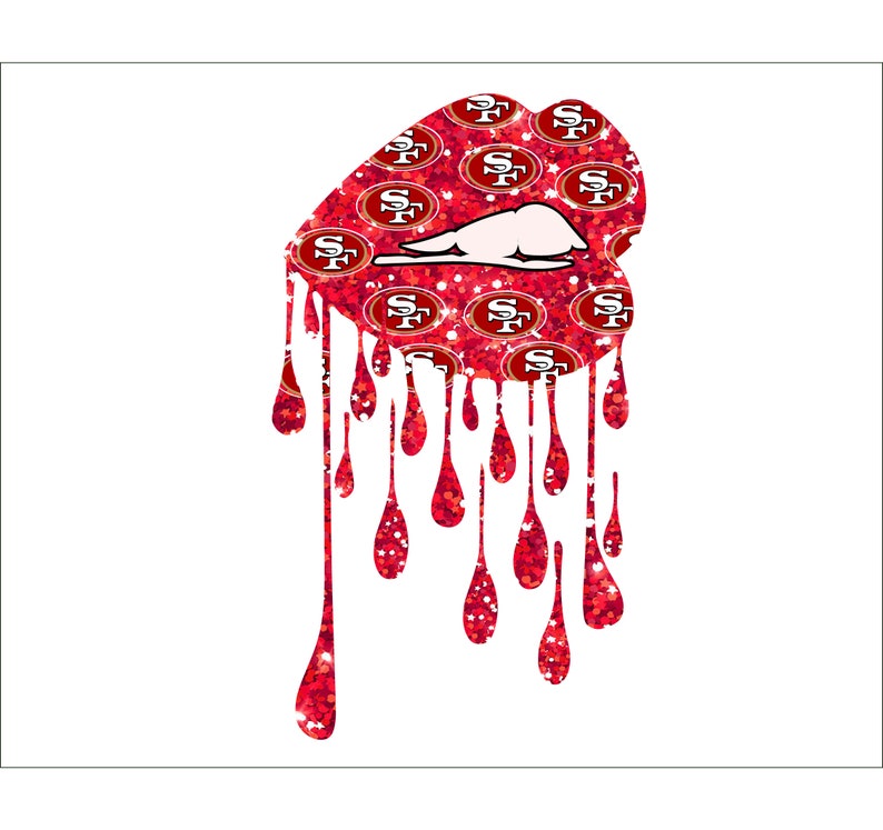 49ers Football Nfl Red San Francisco Sport lips Etsy