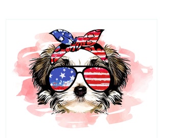4th of July, USA clipart, bandana flag patriotic png file for sublimation printing, stars and stripes clipart, America clipart, star clipart