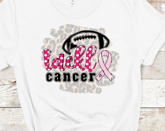 Tackle Cancer Football Design, Breast Cancer Awareness, Breast Cancer Ribbon, Breast Cancer Tackle Cancer Tee Design