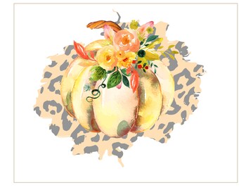Pumpkin Sublimation Design, Hand Drawn, Pumpkin Sublimation PNG Design, Digital Download, Digital Art, Fall Design, sunflower