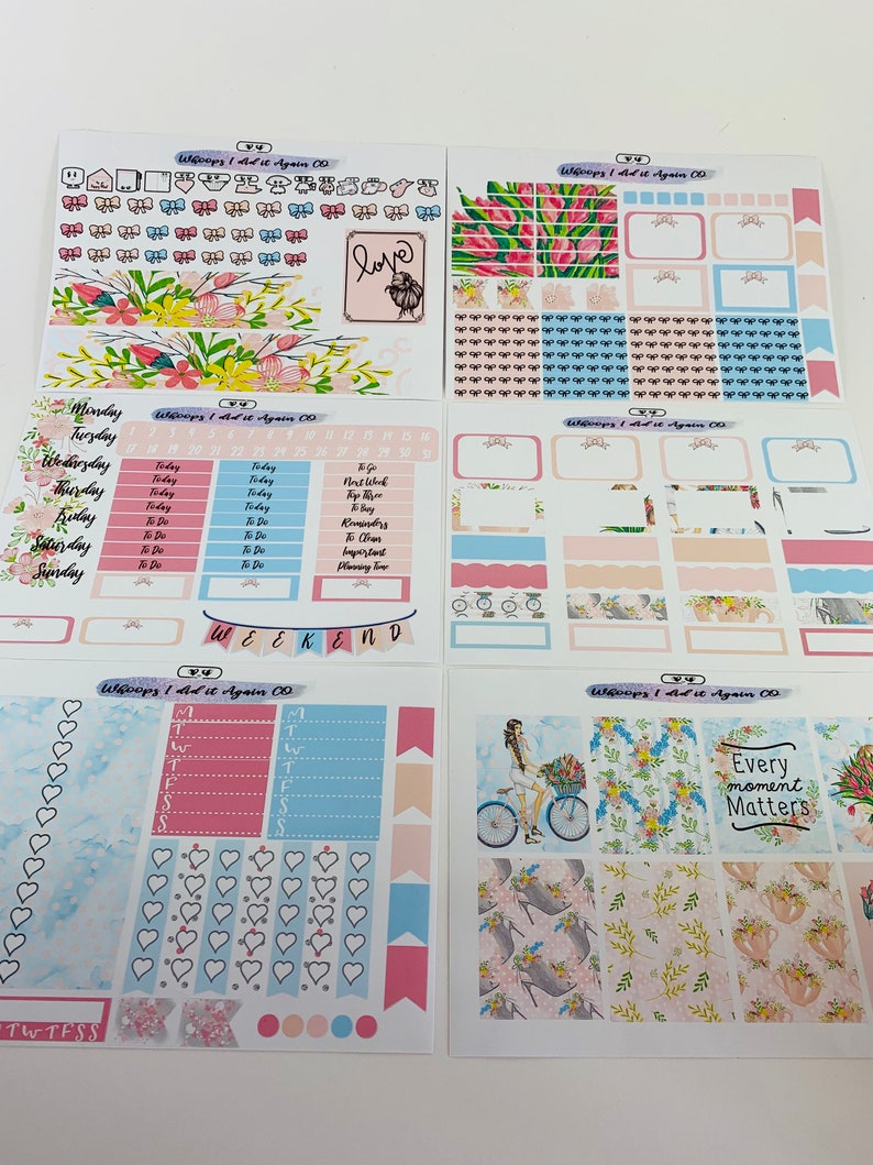 Weekly sticker kit /'spring into step/' for Erin Condren LifePlanner\u2122