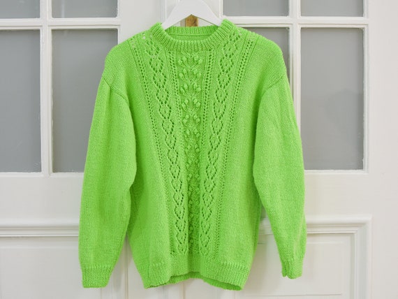 neon green sweater
