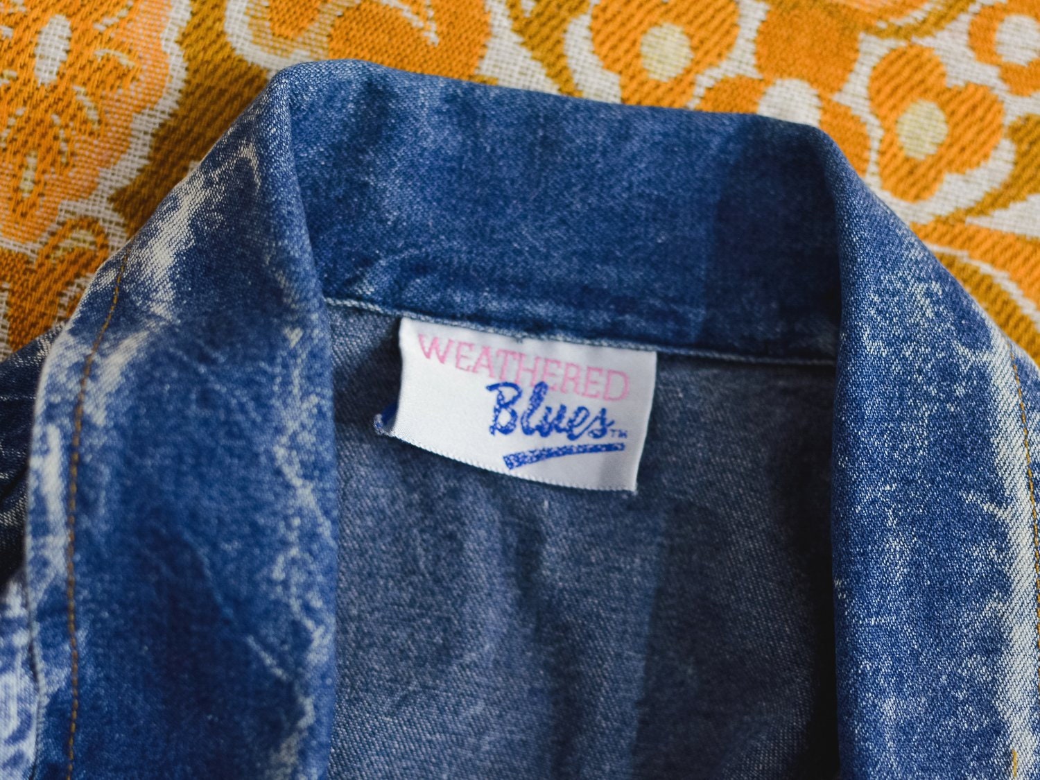 weathered blues denim jacket