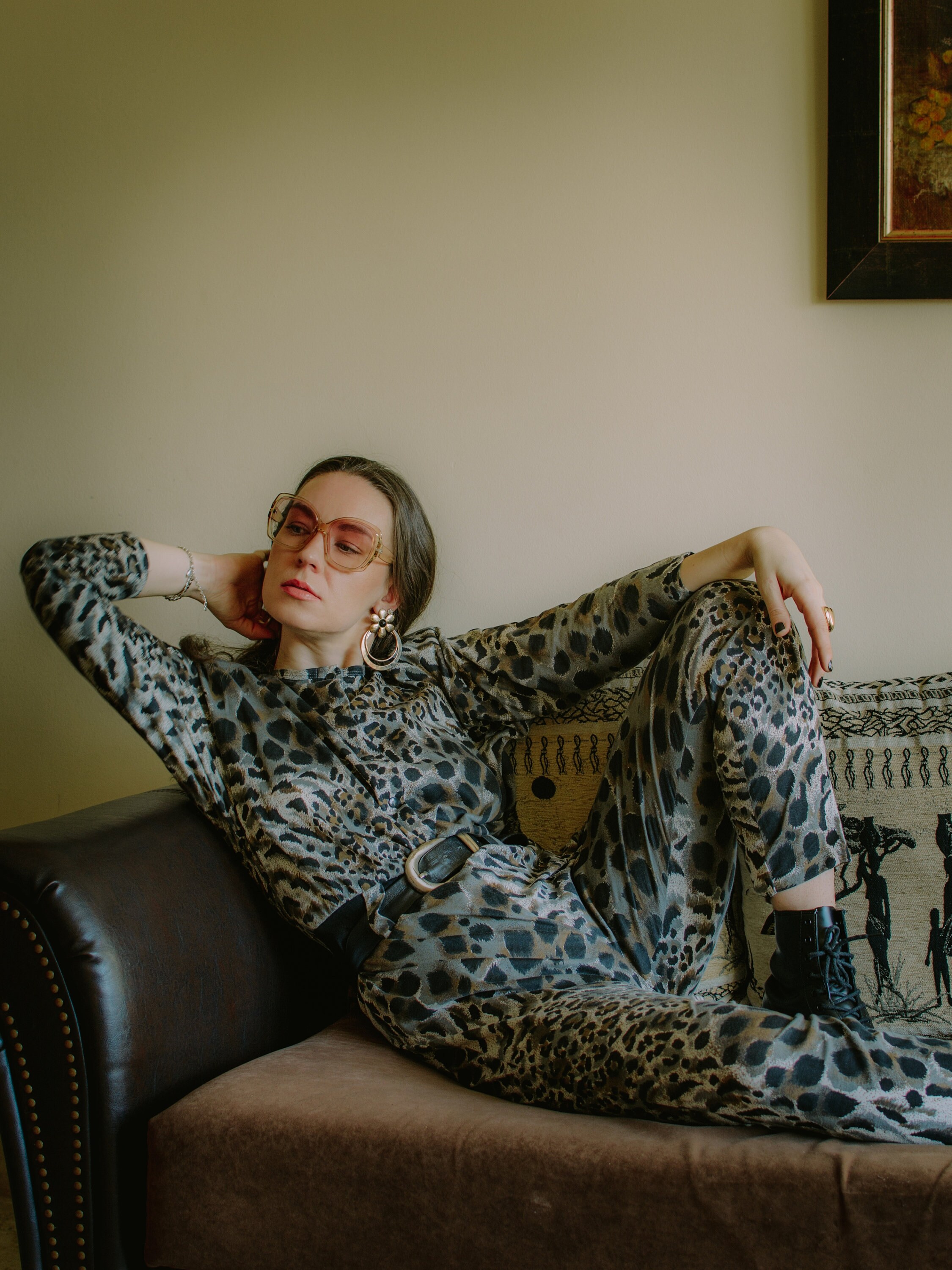 leopard print one piece jumpsuit