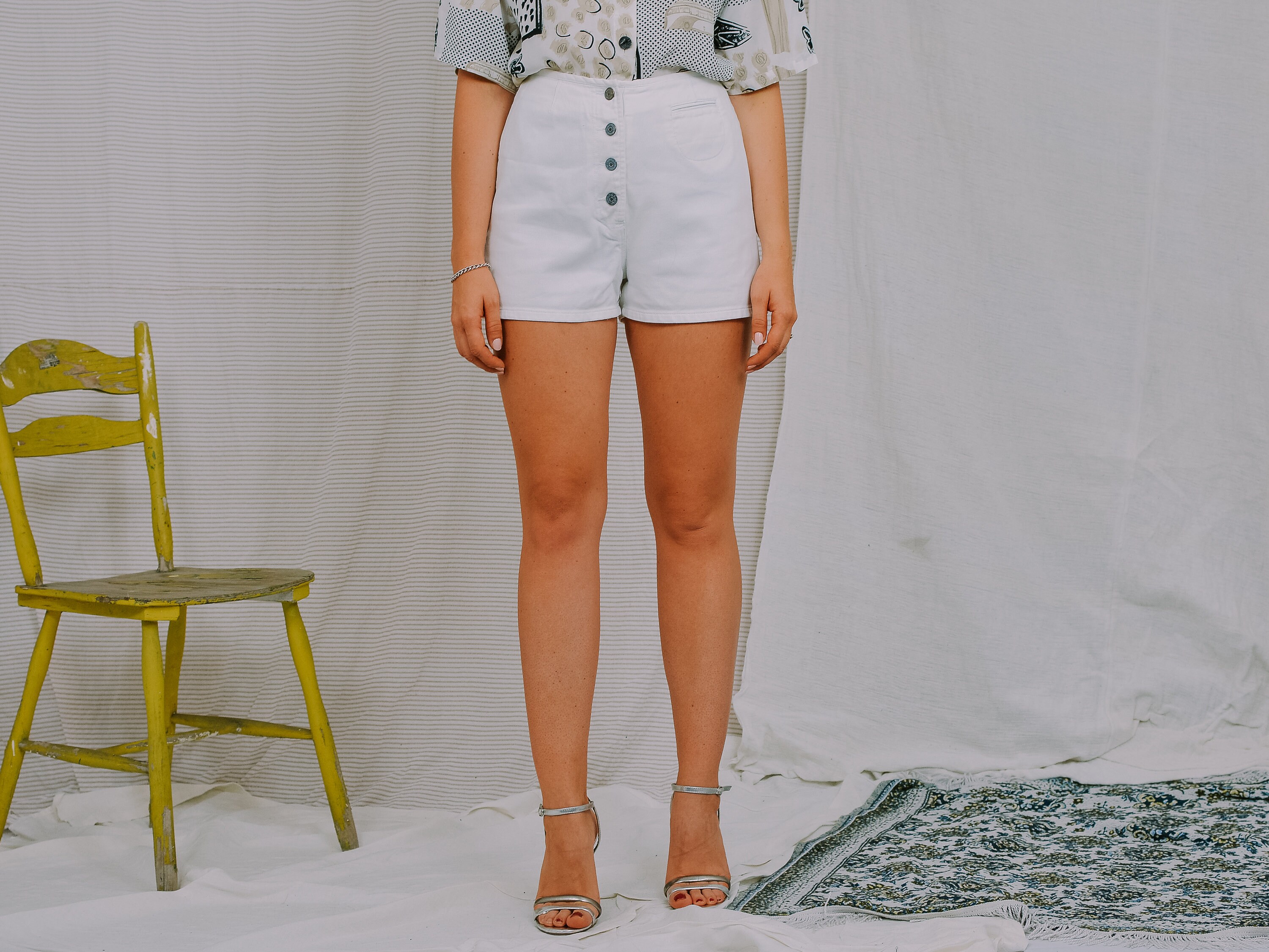 vintage white shorts