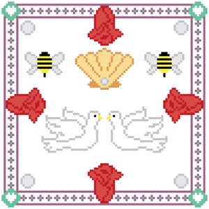 Aphrodite Cross Stitch Pattern - Goddess Series - Greek Goddess Aphrodite Pagan Diety Aphrodite Altar Helenistic Goddess Worship