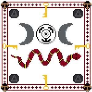 Hecate Cross Stitch Pattern - Goddess Series - Greek Goddess Hecate Pagan Diety Hecate Altar Helenistic Goddess Worship