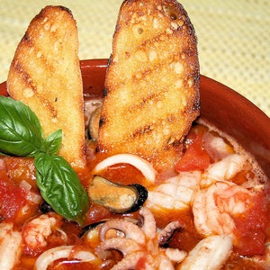 Italian Seafood Stew, Printable PDF Italian Recipe with Photo, Instant Digital Download