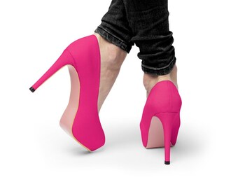 hot pink multi color heels