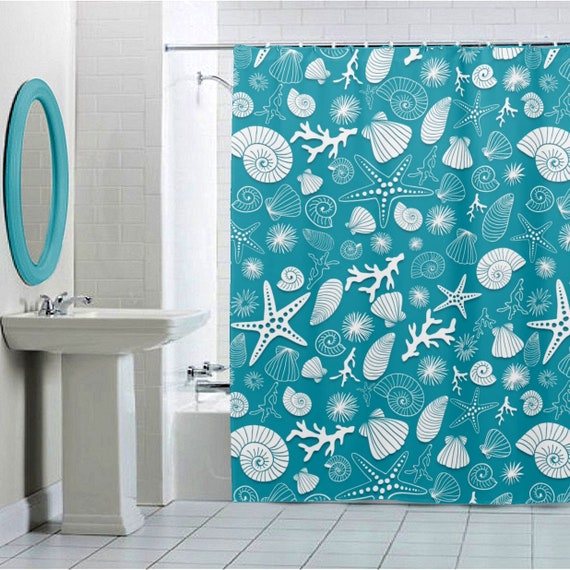 light teal shower curtain