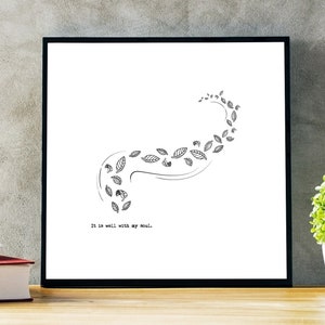 It is well with my soul Illustration Minimal Printable Wall Art DIGITAL DOWNLOAD