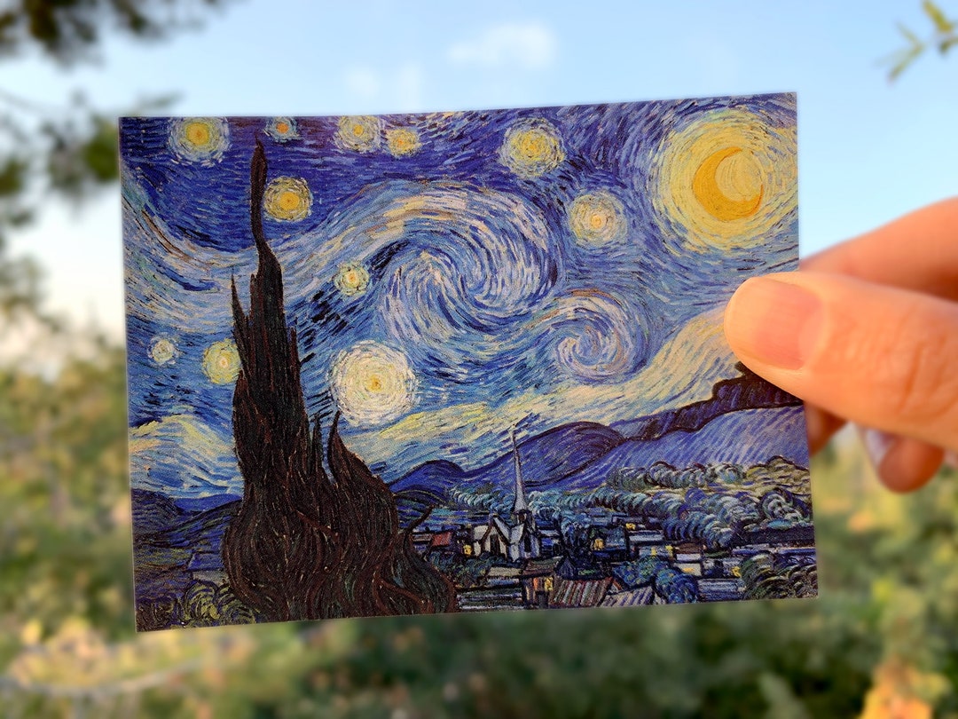 Starry Night by Van Gogh 3" X 4" UV Coated Gloss Sticker - Etsy